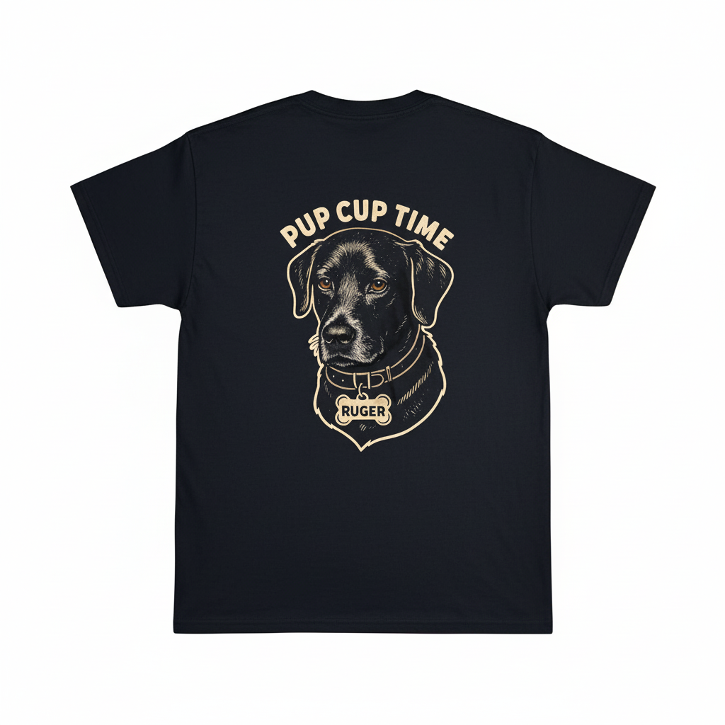 Dad's Gone Live Pup Cup Time "T" (front and back)